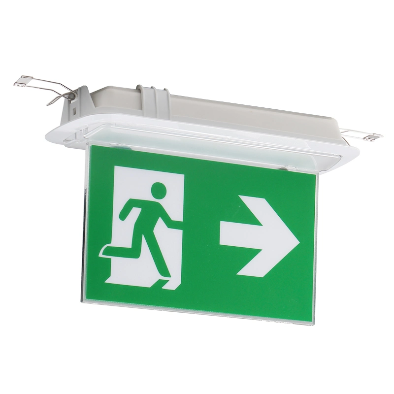 3W Ceiling Recessed Battery Backup Running Man Emergency Exit Sign Light
